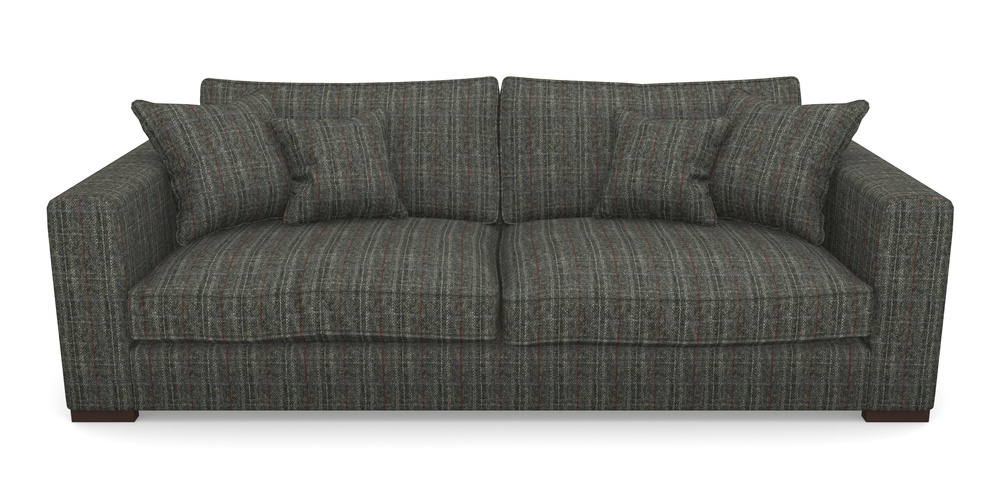 Product photograph of Stourhead 4 Seater Sofa In Harris Tweed House - Harris Tweed House Grey from Sofas and Stuff Limited