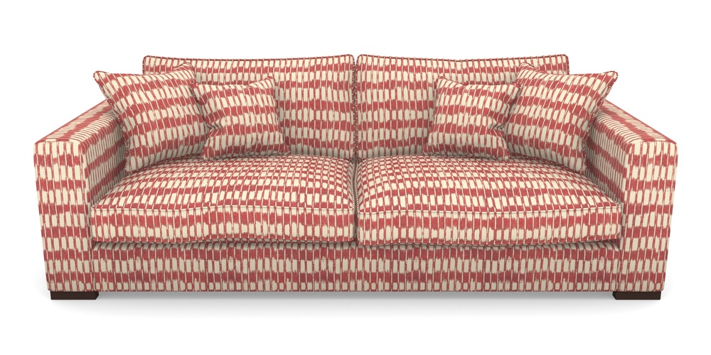 Product photograph of Stourhead 4 Seater Sofa In V A Brompton Collection - Ikat - Chilli from Sofas and Stuff Limited