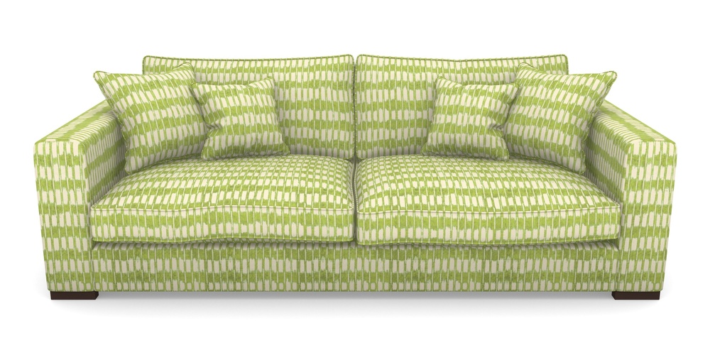 Product photograph of Stourhead 4 Seater Sofa In V A Brompton Collection - Ikat - Lime from Sofas and Stuff Limited