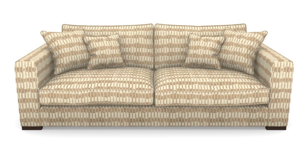 Product photograph of Stourhead 4 Seater Sofa In V A Brompton Collection - Ikat - Assam Tea from Sofas and Stuff Limited