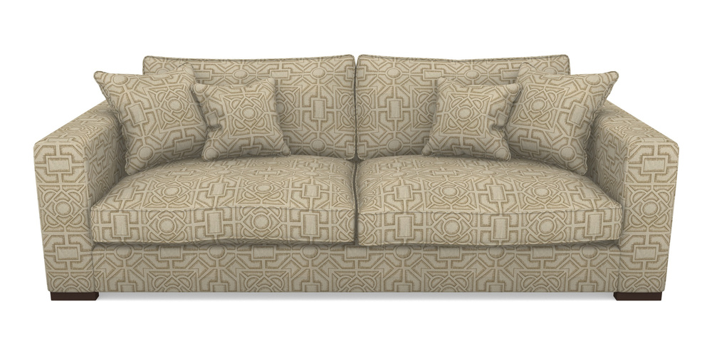 Product photograph of Stourhead 4 Seater Sofa In Rhs Collection - Large Knot Garden Linen - Gold from Sofas and Stuff Limited