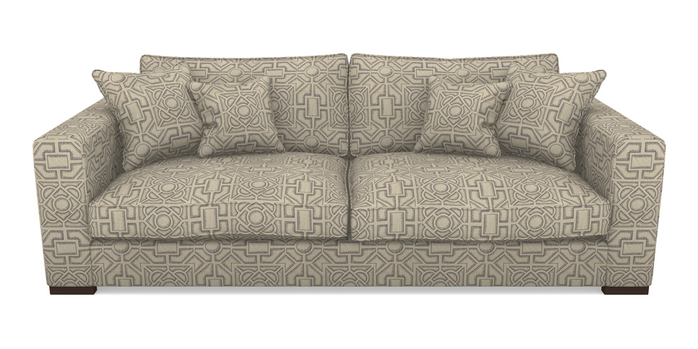 Product photograph of Stourhead 4 Seater Sofa In Rhs Collection - Large Knot Garden Linen - Grey from Sofas and Stuff Limited