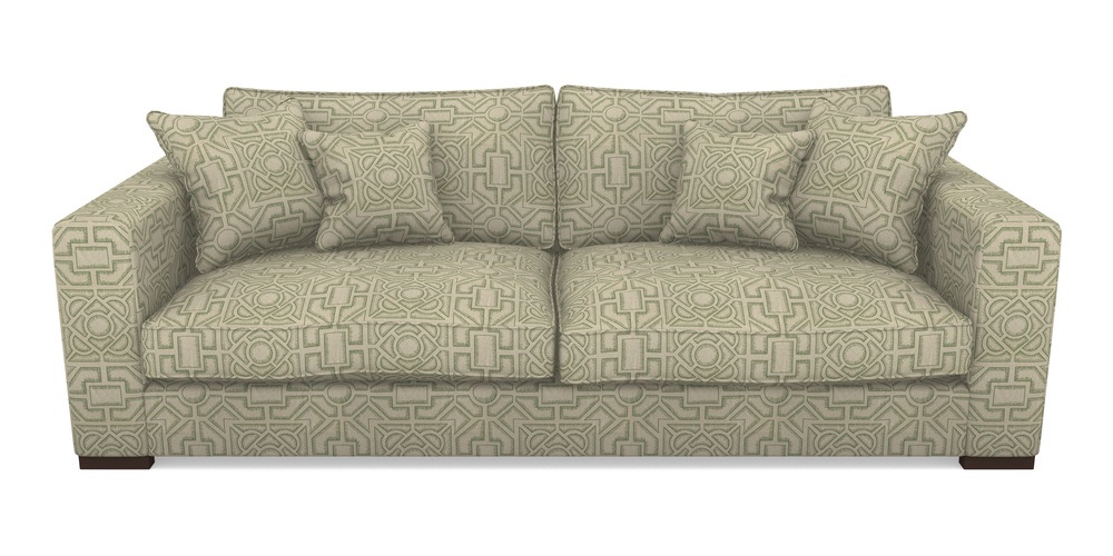 Product photograph of Stourhead 4 Seater Sofa In Rhs Collection - Large Knot Garden Linen - Green from Sofas and Stuff Limited