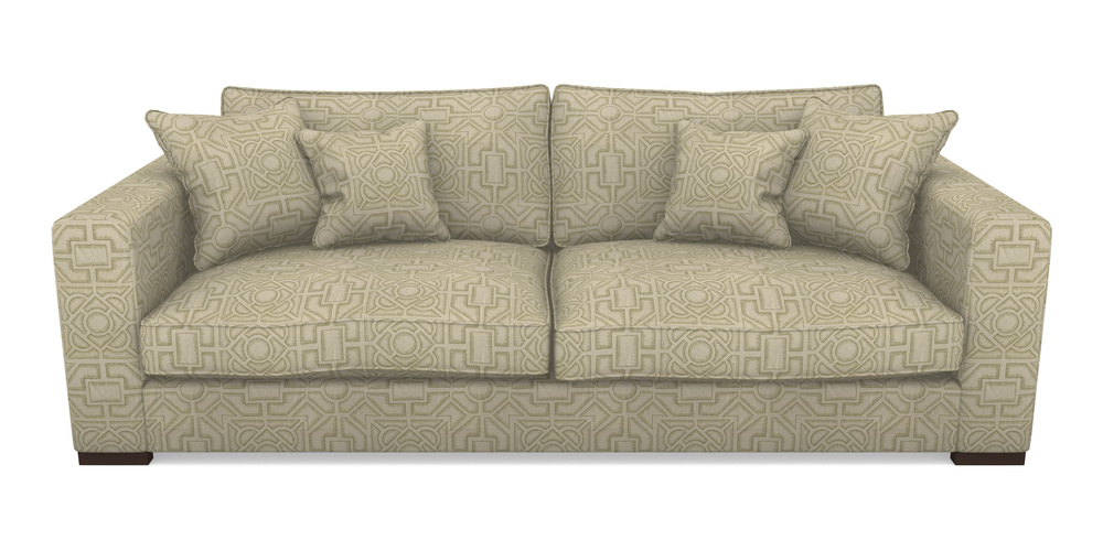 Product photograph of Stourhead 4 Seater Sofa In Rhs Collection - Large Knot Garden Linen - Olive from Sofas and Stuff Limited