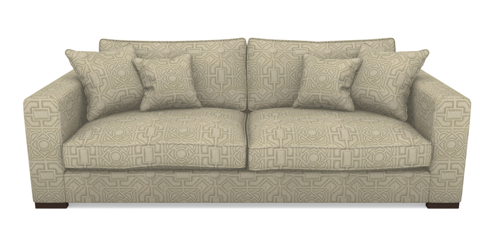 Product photograph of Stourhead 4 Seater Sofa In Rhs Collection - Large Knot Garden Linen - Pistachio from Sofas and Stuff Limited