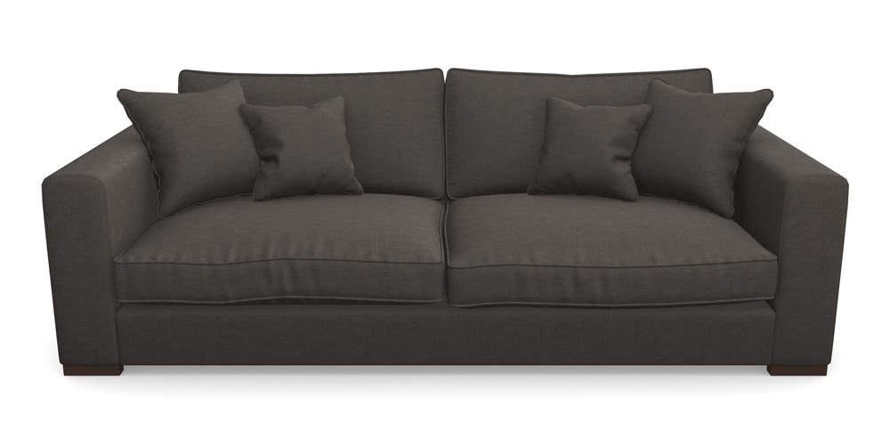 Product photograph of Stourhead 4 Seater Sofa In Super Soft Velvet - Mocha from Sofas and Stuff Limited