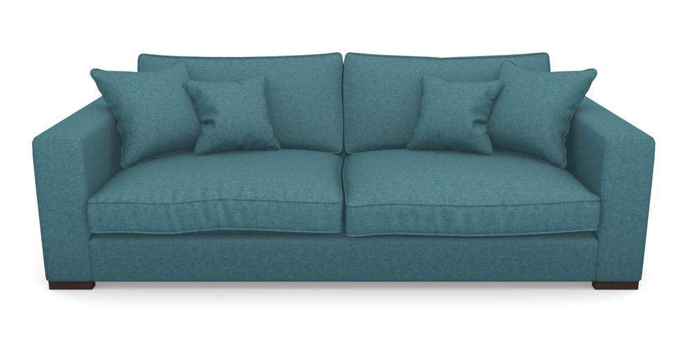 Product photograph of Stourhead 4 Seater Sofa In Soft Wool - Cerulean from Sofas and Stuff Limited