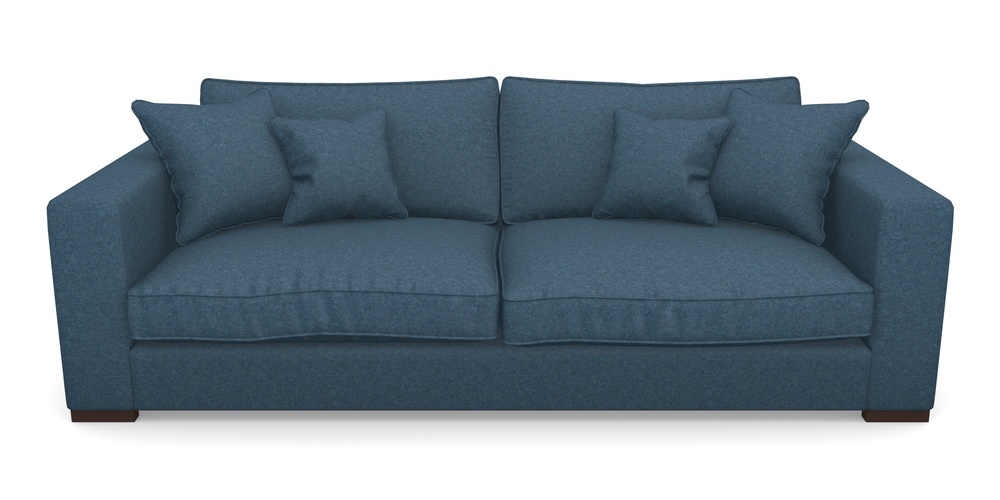 Product photograph of Stourhead 4 Seater Sofa In Soft Wool - Denim from Sofas and Stuff Limited