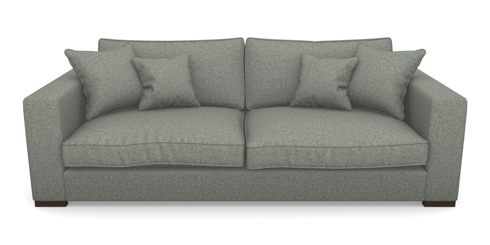 Product photograph of Stourhead 4 Seater Sofa In Soft Wool - Wolf from Sofas and Stuff Limited