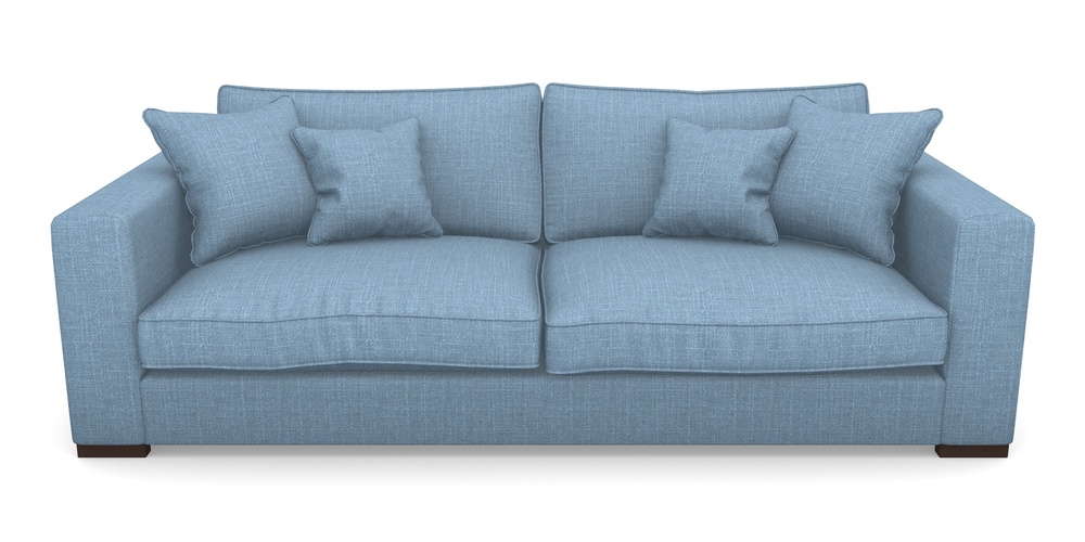 Product photograph of Stourhead 4 Seater Sofa In Tough As Houses - Cornflower Blue from Sofas and Stuff Limited