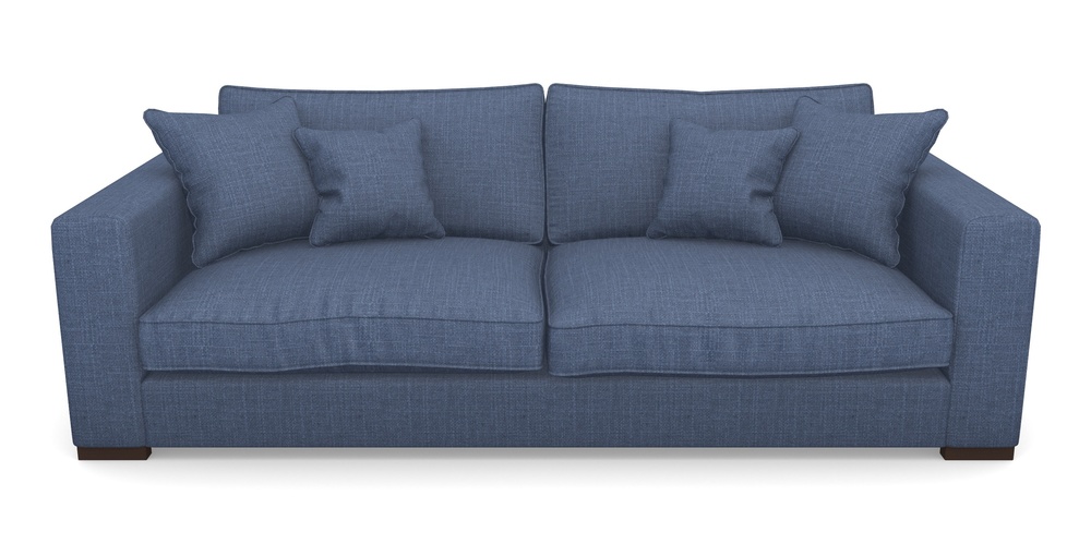 Product photograph of Stourhead 4 Seater Sofa In Tough As Houses - Indigo from Sofas and Stuff Limited