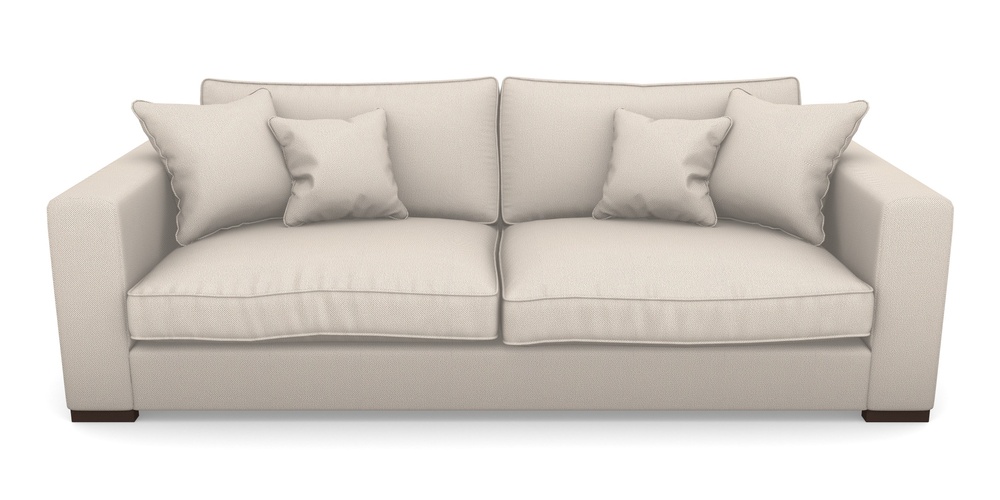Product photograph of Stourhead 4 Seater Sofa In Two Tone Plain - Biscuit from Sofas and Stuff Limited
