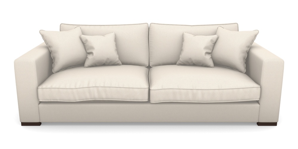 Product photograph of Stourhead 4 Seater Sofa In Two Tone Plain - Calico from Sofas and Stuff Limited