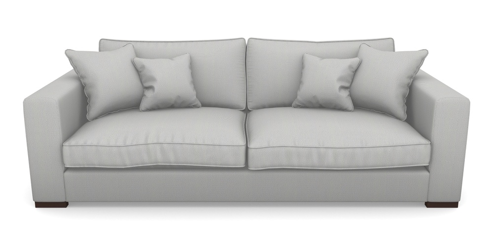 Product photograph of Stourhead 4 Seater Sofa In Two Tone Plain - Grey from Sofas and Stuff Limited