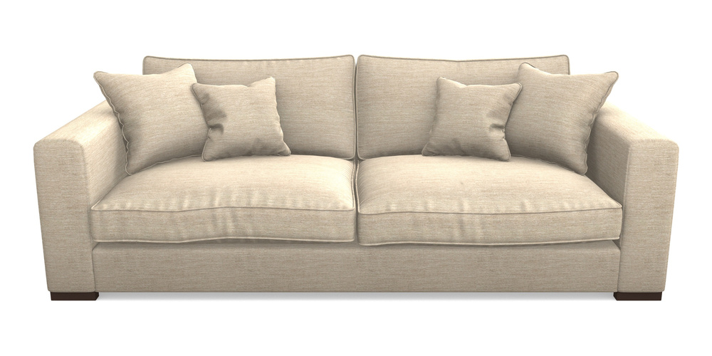 Product photograph of Stourhead 4 Seater Sofa In Textured Velvet - Almond from Sofas and Stuff Limited