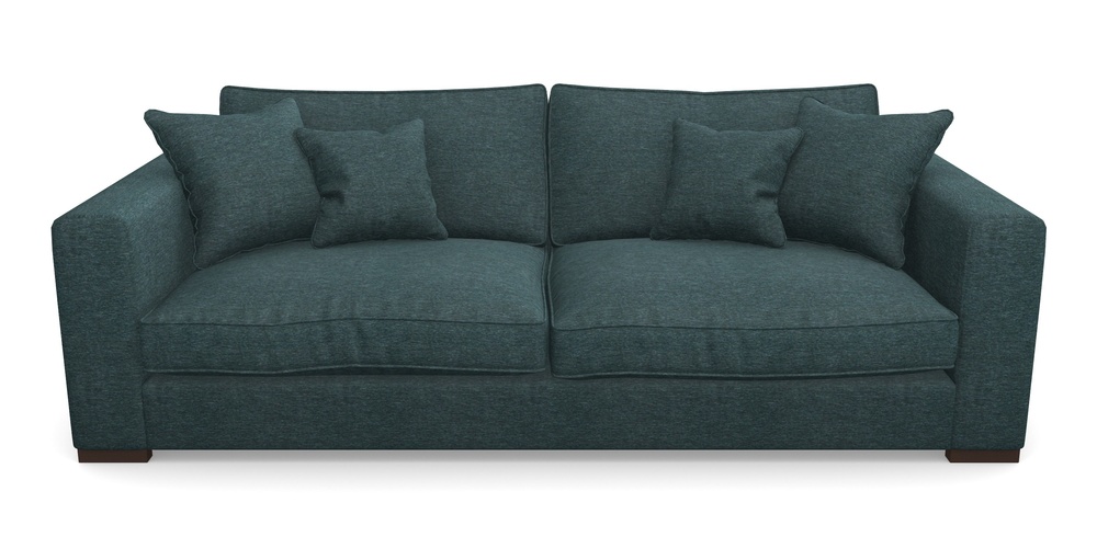 Product photograph of Stourhead 4 Seater Sofa In Textured Velvet - Atlantic from Sofas and Stuff Limited