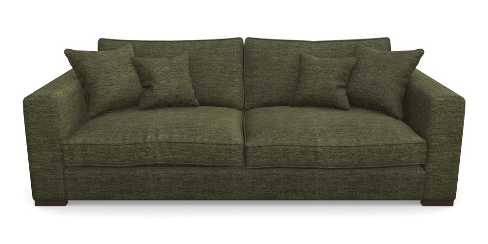 Product photograph of Stourhead 4 Seater Sofa In Textured Velvet - Lichen from Sofas and Stuff Limited