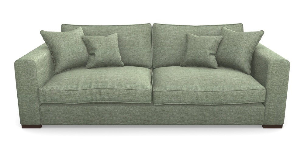 Product photograph of Stourhead 4 Seater Sofa In Textured Velvet - Seagrass from Sofas and Stuff Limited