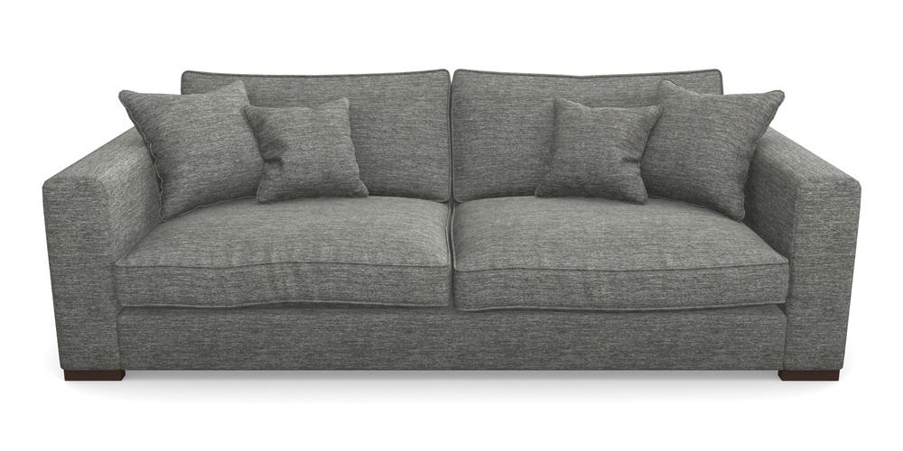 Product photograph of Stourhead 4 Seater Sofa In Textured Velvet - Slate from Sofas and Stuff Limited