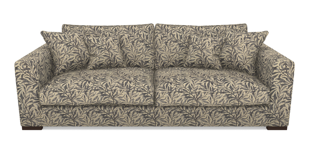 Product photograph of Stourhead 4 Seater Sofa In V A Drawn From Nature - Willow Bough Large - Navy from Sofas and Stuff Limited