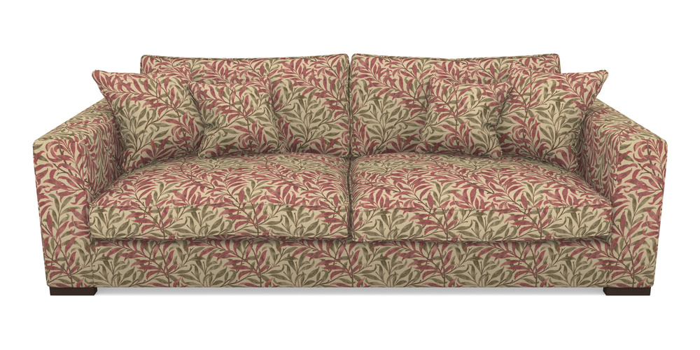 Product photograph of Stourhead 4 Seater Sofa In V A Drawn From Nature - Willow Bough Large - Red from Sofas and Stuff Limited