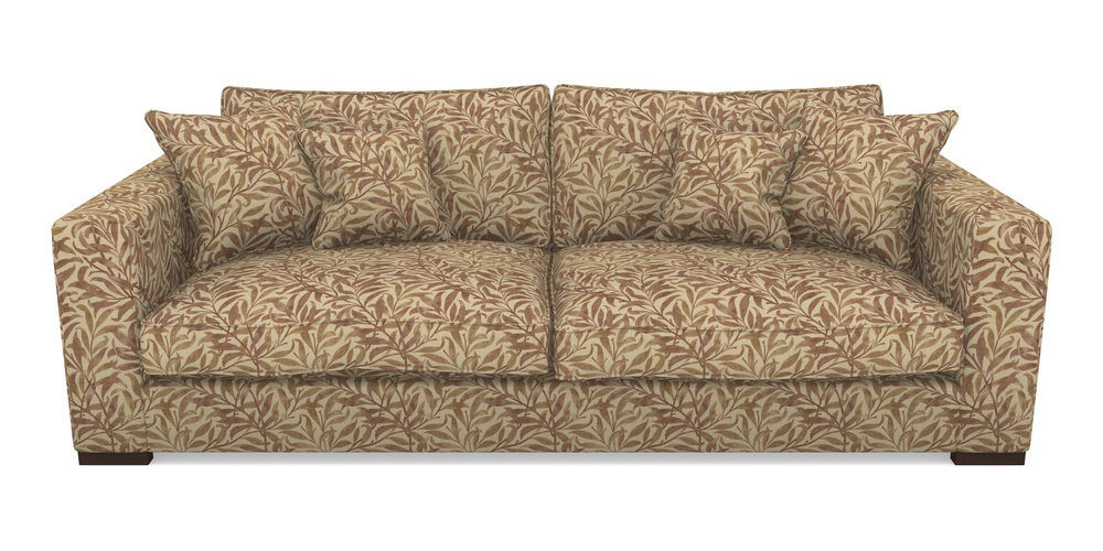 Product photograph of Stourhead 4 Seater Sofa In V A Drawn From Nature - Willow Bough Large - Terracotta from Sofas and Stuff Limited