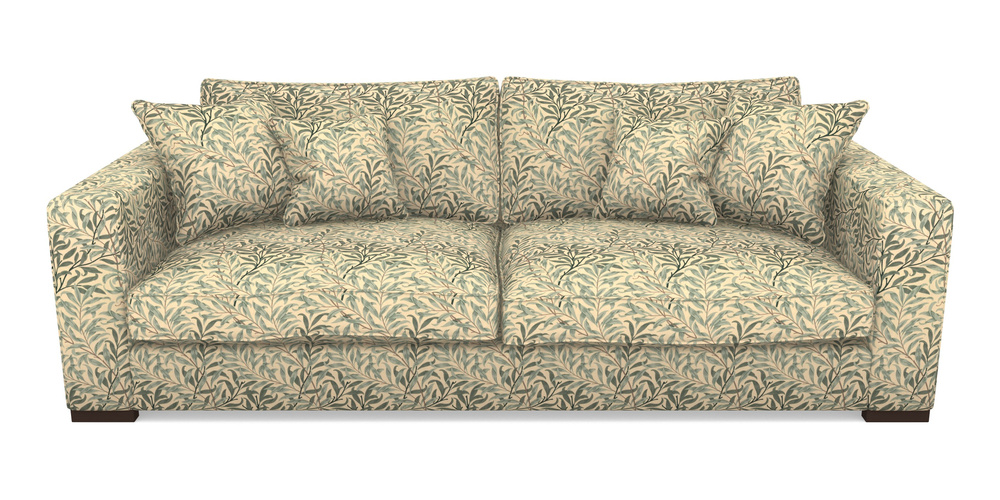 Product photograph of Stourhead 4 Seater Sofa In William Morris Collection - Willow Boughs - Cream Pale Green from Sofas and Stuff Limited