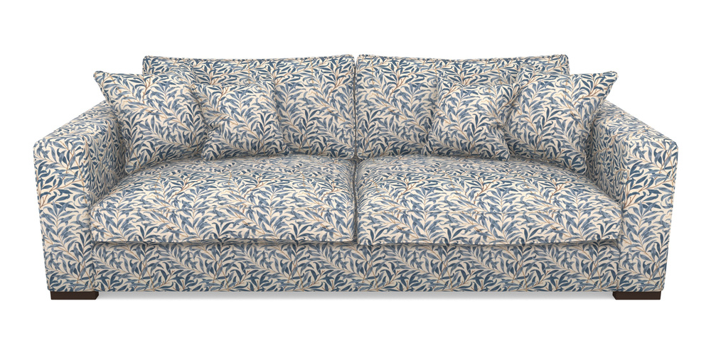 Product photograph of Stourhead 4 Seater Sofa In William Morris Collection - Willow Boughs - Woad from Sofas and Stuff Limited