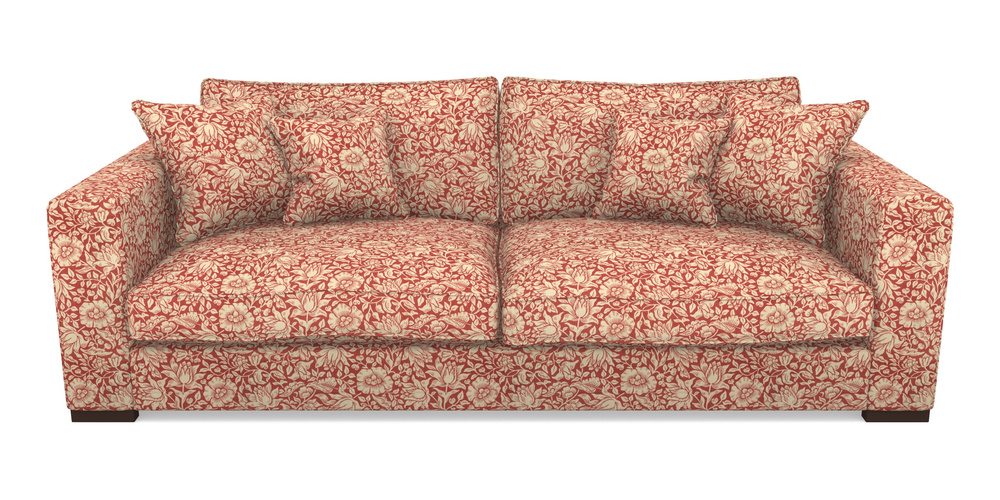 Product photograph of Stourhead 4 Seater Sofa In William Morris Collection - Mallow - Madder from Sofas and Stuff Limited