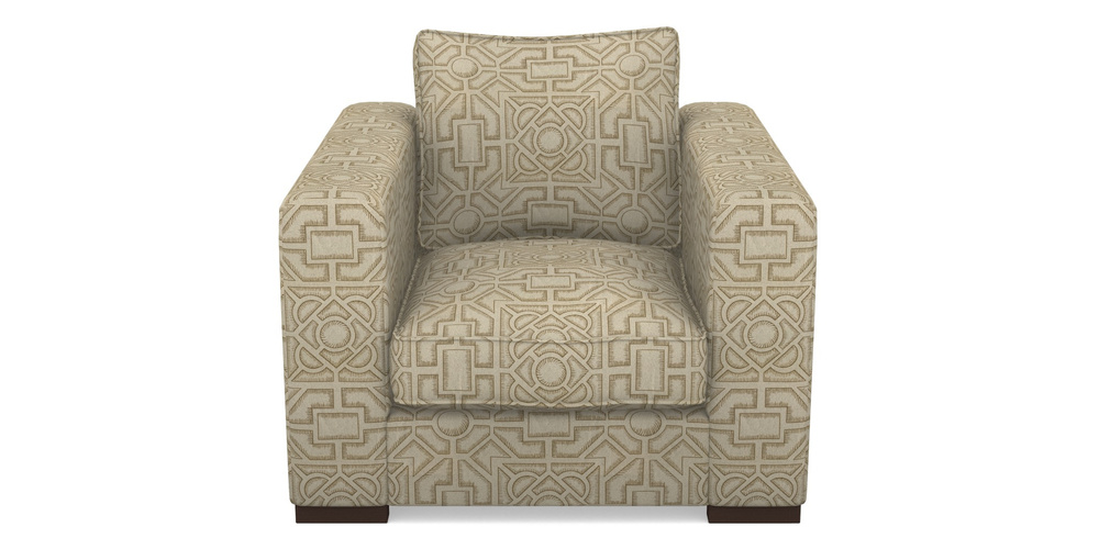 Product photograph of Stourhead Chair In Rhs Collection - Large Knot Garden Linen - Gold from Sofas and Stuff Limited