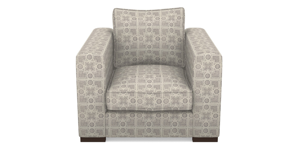 Product photograph of Stourhead Chair In Rhs Collection - Small Knot Garden Cotton Weave - Grey from Sofas and Stuff Limited