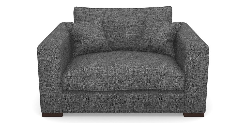 Product photograph of Stourhead Snuggler In Aqua Clean Hove - Charcoal from Sofas and Stuff Limited