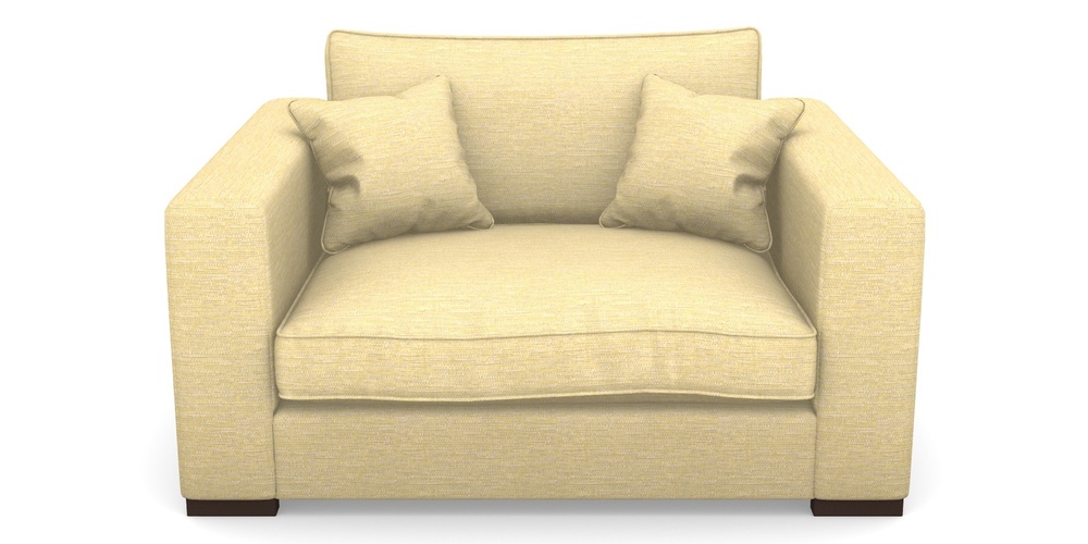 Product photograph of Stourhead Snuggler In Aqua Clean Hove - Lemon from Sofas and Stuff Limited