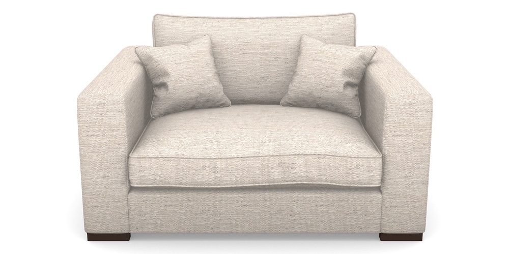 Product photograph of Stourhead Snuggler In Aqua Clean Hove - Oatmeal from Sofas and Stuff Limited