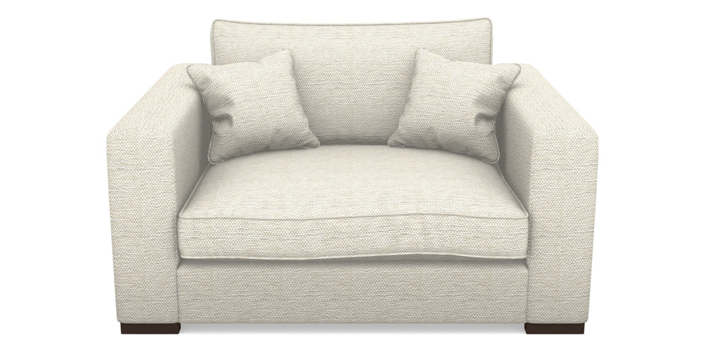 Product photograph of Stourhead Snuggler In Aqua Clean Oban - Pearl from Sofas and Stuff Limited