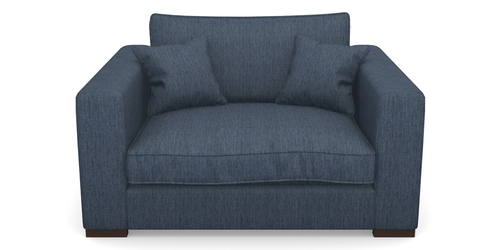 Product photograph of Stourhead Snuggler In Aqua Clean Tenby - Navy from Sofas and Stuff Limited