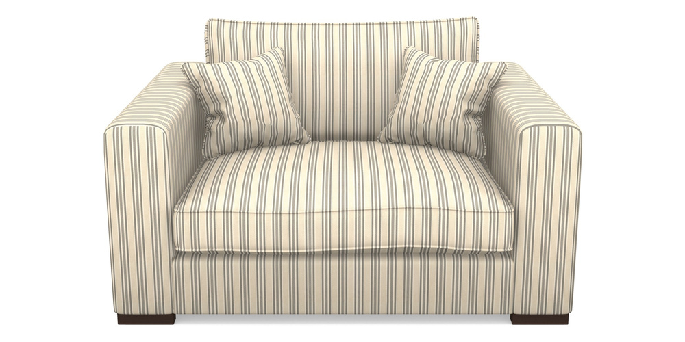 Product photograph of Stourhead Snuggler In Cloth 22 - Racing Stripes Ayr - Charcoal from Sofas and Stuff Limited