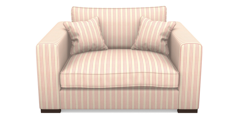 Product photograph of Stourhead Snuggler In Cloth 22 - Racing Stripes Ayr - Cherry from Sofas and Stuff Limited