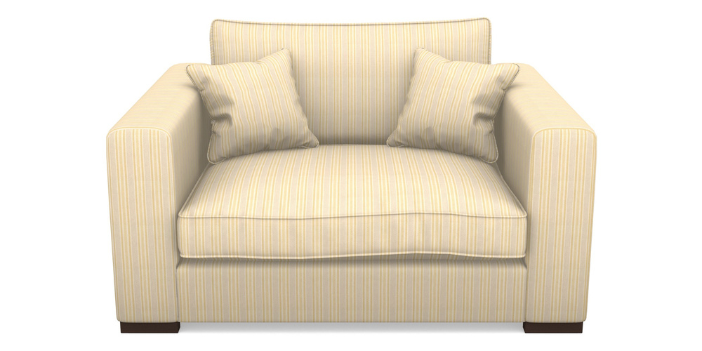 Product photograph of Stourhead Snuggler In Cloth 22 - Racing Stripes Ayr - Lemon from Sofas and Stuff Limited