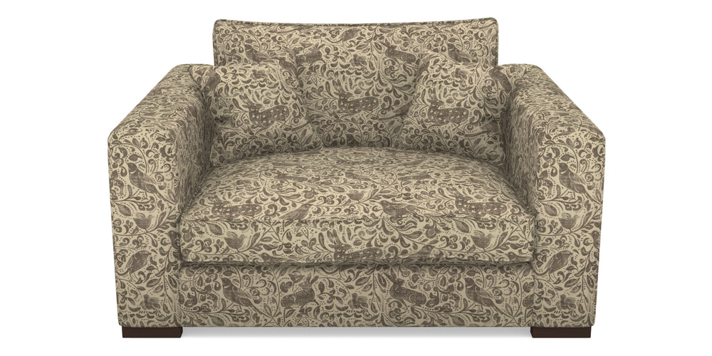 Product photograph of Stourhead Snuggler In V A Drawn From Nature - Bird And Rabbit - Brown from Sofas and Stuff Limited