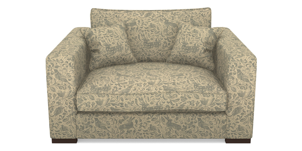 Product photograph of Stourhead Snuggler In V A Drawn From Nature - Bird And Rabbit - Duck Egg from Sofas and Stuff Limited