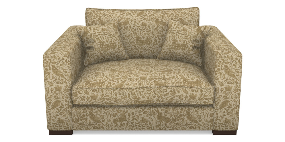 Product photograph of Stourhead Snuggler In V A Drawn From Nature - Bird And Rabbit - Gold from Sofas and Stuff Limited