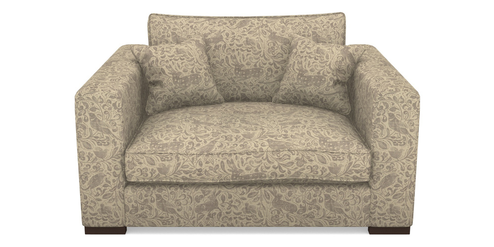 Product photograph of Stourhead Snuggler In V A Drawn From Nature - Bird And Rabbit - Grey from Sofas and Stuff Limited