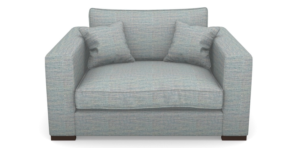 Product photograph of Stourhead Snuggler In Basket Weave - Blue from Sofas and Stuff Limited