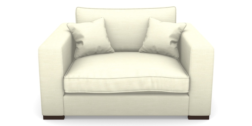 Product photograph of Stourhead Snuggler In Basket Weave - Cream from Sofas and Stuff Limited