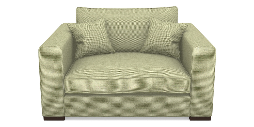 Product photograph of Stourhead Snuggler In Basket Weave - Sage from Sofas and Stuff Limited