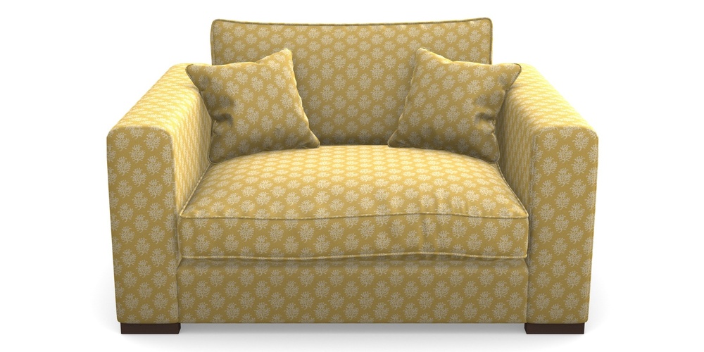 Product photograph of Stourhead Snuggler In Cloth 21 - Coral 1 - Canary from Sofas and Stuff Limited