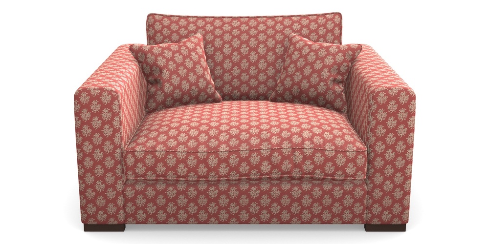 Product photograph of Stourhead Snuggler In Cloth 21 - Coral 1 - Ginger Snap from Sofas and Stuff Limited