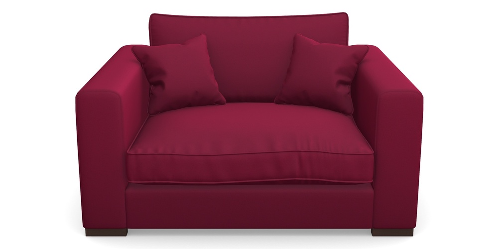 Product photograph of Stourhead Snuggler In Clever Glossy Velvet - Chianti from Sofas and Stuff Limited