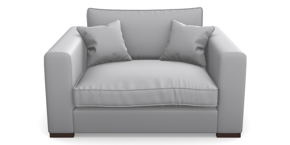 Product photograph of Stourhead Snuggler In Clever Glossy Velvet - Fifty Shades from Sofas and Stuff Limited